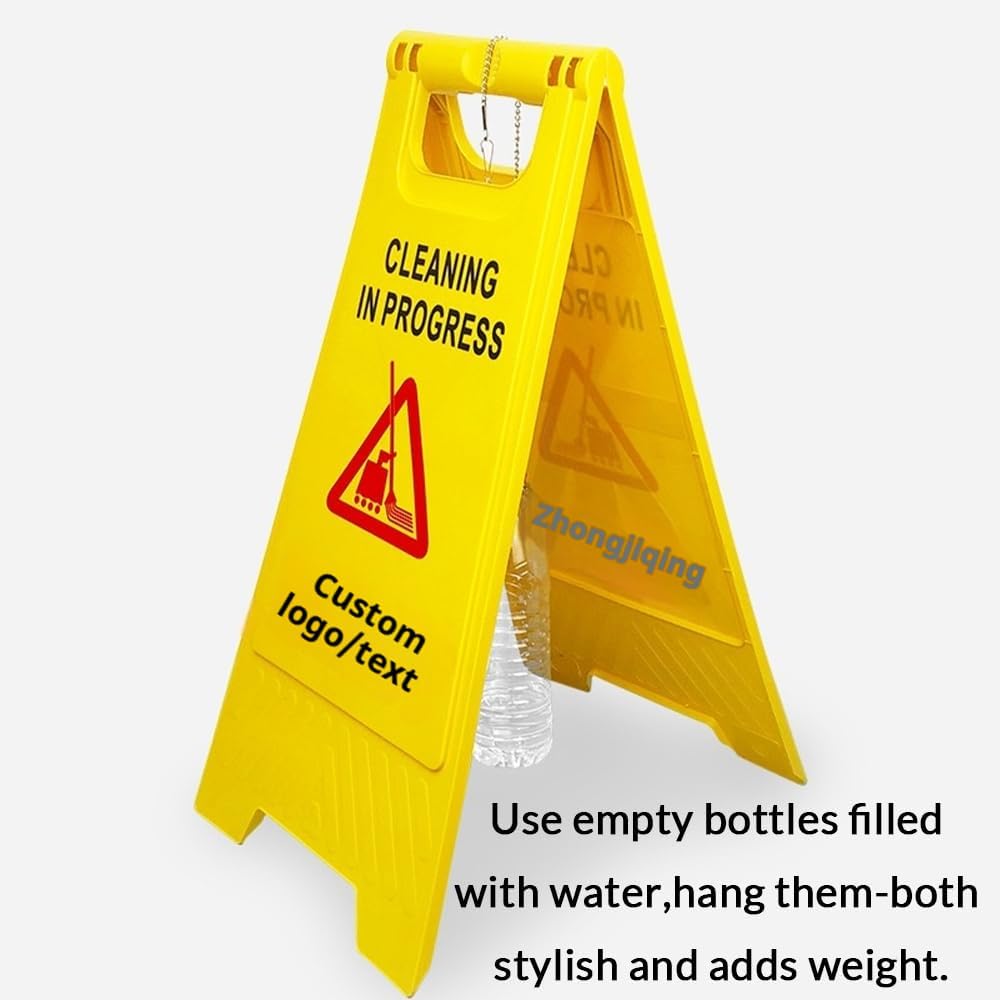 30 Pack Custom No Parking Sign - Personalized Portable Folding Board with Reflective, Writable Surface for Commercial Use (Yellow)