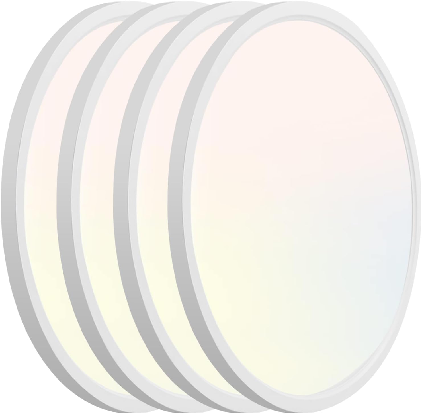 Hlite 4pack 9 Inch Flush Mount LED Ceiling Light Fixture,18W 1800LM Super Slim Light Fixtures Ceiling Mount 3000K/4000K/5000K 3CCT Selectable,Light Fixtures for Kitchen,Bedroom (White)