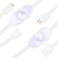 4PCS Lamp Dimmer Switch Extension Cord Plug in Dimmer,Rotary Control for 150 Watt Dimmable Lights,Christmas Village Houses Lights Cord,Salt Light,6 ft Cord