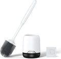 Lefree Silicone Toilet Brush and Holder Set with Ventilated Holder, Floor Standing & Wall Mounted Toilet Scrubber