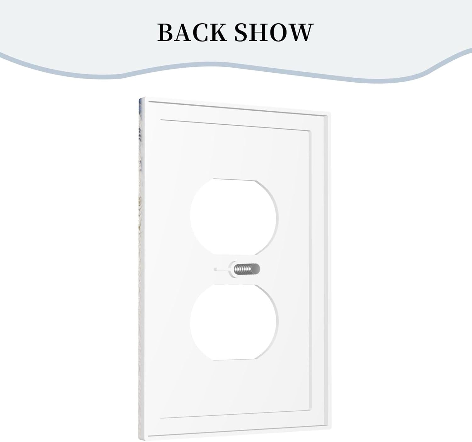 Decorative Outlet Covers Rustic Blue White Flowers Floral Penoy 1 Gang Duplex Light Switch Cover Plate Wall Plates for Electrical Outlets Electrical Switchplate Face Plate