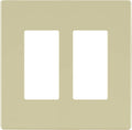 LIDER Matte Finish Double Decorator Switch Cover, Screwless Wall Plate, Mid-Size 2-Gang 4.88" x 4.92", Unbreakable Polycarbonate Thermoplastic, UL Listed, LSWP-32M-I10P, Ivory