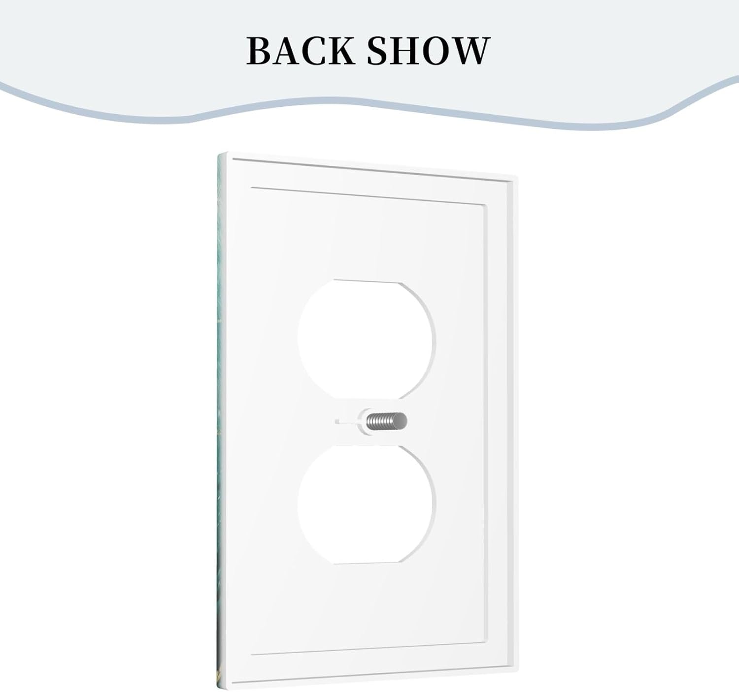 Decorative Outlet Covers Rustic Green Lucky Four leaf Clover 1 Gang Duplex Light Switch Cover Plate Unique Wall Plate Electrical Switch Plate Covers for Bedroom Home Decor