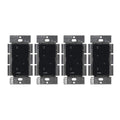 Lutron Caseta Original Smart Dimmer Switch (Lutron Smart Hub Required), for LED Lights, 150 Watt, Single-Pole/3-Way, No Neutral Required, PD-6WCL-BL, Black, 4 Pack