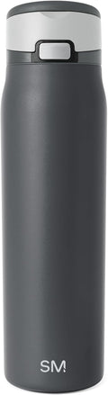 Simple Modern Mesa Loop Water Bottle with Covered Straw and Handle | 30oz Cup Holder Friendly Insulated Stainless Steel Bottles for Travel, Sports and School | Steele