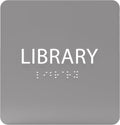 6" X6" Library Sign - ADA Compliant Tactile Graphics Grade 2 Braille Text Acrylic Wall Sign - Quiet zone, Information Convey, Group Study Room Door Signs for Office, School, Home