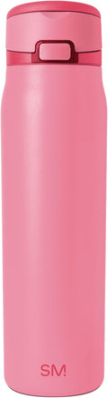 Simple Modern Mesa Loop Water Bottle with Covered Straw and Handle | 30oz Cup Holder Friendly Insulated Stainless Steel Bottles for Travel, Sports and School | Velvet Pink