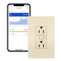 Legrand Radiant WNRR15LA 15 Amp Smart Outlet with Netatmo, Compatible with Alexa, Google Assistant & Apple HomeKit, 15A, Light Almond (1 Count)