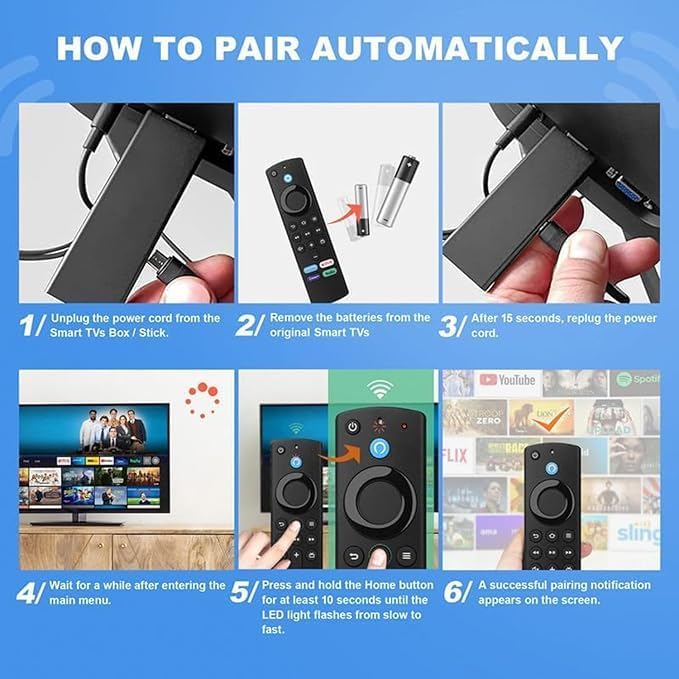 New Replacement Voice Remote Control-fits for Smart TVs Cube(1ST, 2nd Gen)-Compatible with Smart TV Stick,Toshiba,Insignia-Pioneer Smart TVs