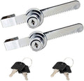 Sliding Glass Door Lock Display Case Lock Ratchet Lock with Chrome Finish, Security, Keyed Alike Showcase Display (2 PC)