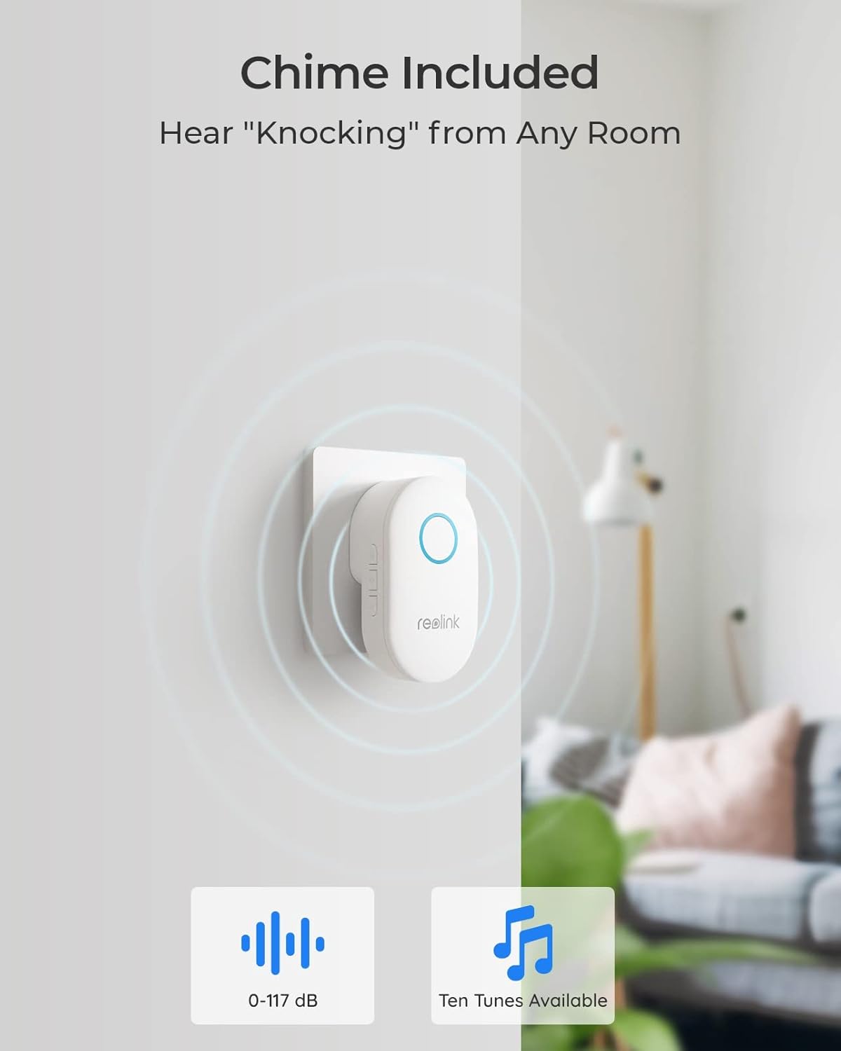 REOLINK Video Doorbell WiFi Camera - Wired 2K Outdoor, 5G&2.4G WiFi, 4:3 Wide View Angle, Smart Detection, Local Storage, No Subscription Front Door Home Security, Customized Chime V2