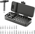 24 in 1 Magnetic Ratchet Screwdriver Set, Multi Bit Screw Driver Set Kit with Precision Bits & Case, Suitable for Home Repairs, DIY Projects, and Electronics (Set A)