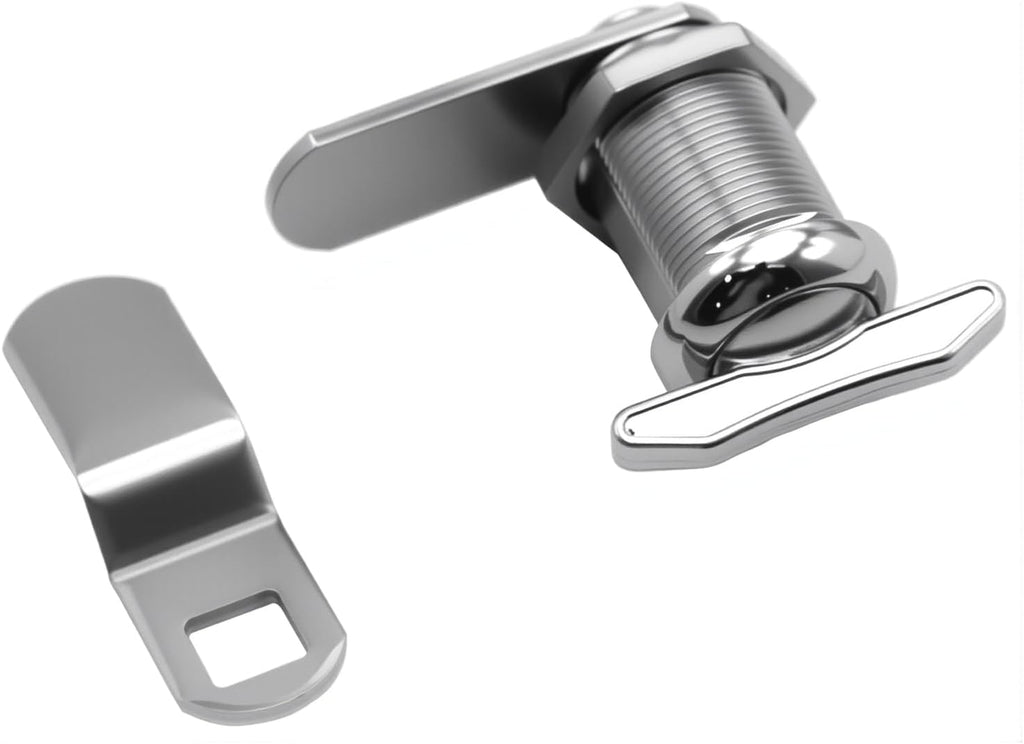 1" Thumb Operated Offset Cam Lock, RV Compartment Latch, Non-Locking Thumb Turn, for RV Compartment Camper Storage Door (2 Pack)