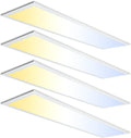 1x4 LED Flat Panel Light 5000K 4000K 3000K - 1x4 LED Troffer Drop Ceiling Light Fixture, 0-10V Dimmable, 100-277V, ETL Listed, 4 Pack