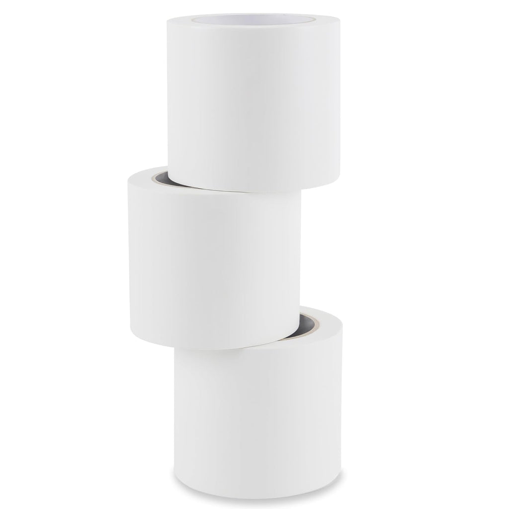 Lichamp 3 Rolls Vinyl Tape, Premium Safety Marking and Traffic Floor Marking Tape, Bundling, Social Distancing, 4 Inch x 36 Yards per Roll, 108 Total Yards, White