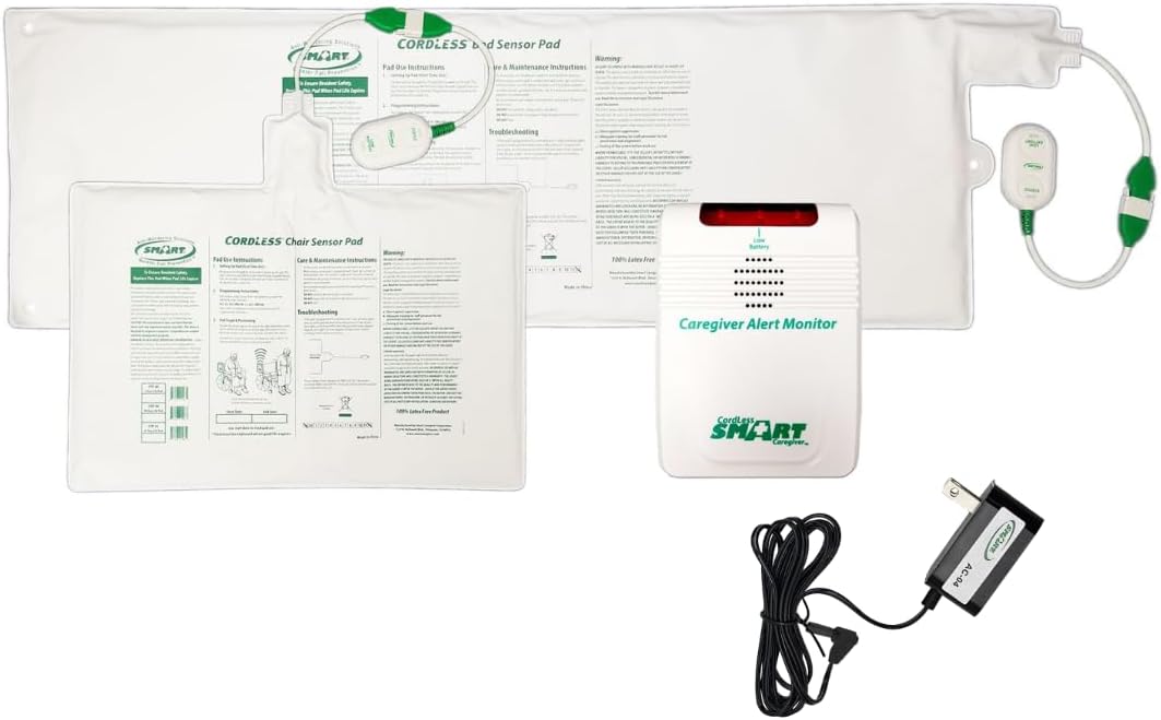 Smart Caregiver Cordless Bed and Chair Exit System - No Alarm in Resident's Room! Smart Caregiver 433BC1AC-SYS