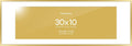 Homeforia 10x30 Picture Frame Gold, High End Metal 10x30 Poster Frames with Mat 8x24 inch Photo, 10 x 30 Gold Frames Matted to 8 by 24 Print, 30x10 Panoramic Frames, Tempered Glass, Wall Kit, Set of 1