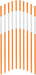 FiberMarker Reflective Driveway Makers 48in Orange 10-Pack 5/16-Inch Dia Solid Snow Pole Reflective Snow Stakes for Roadway