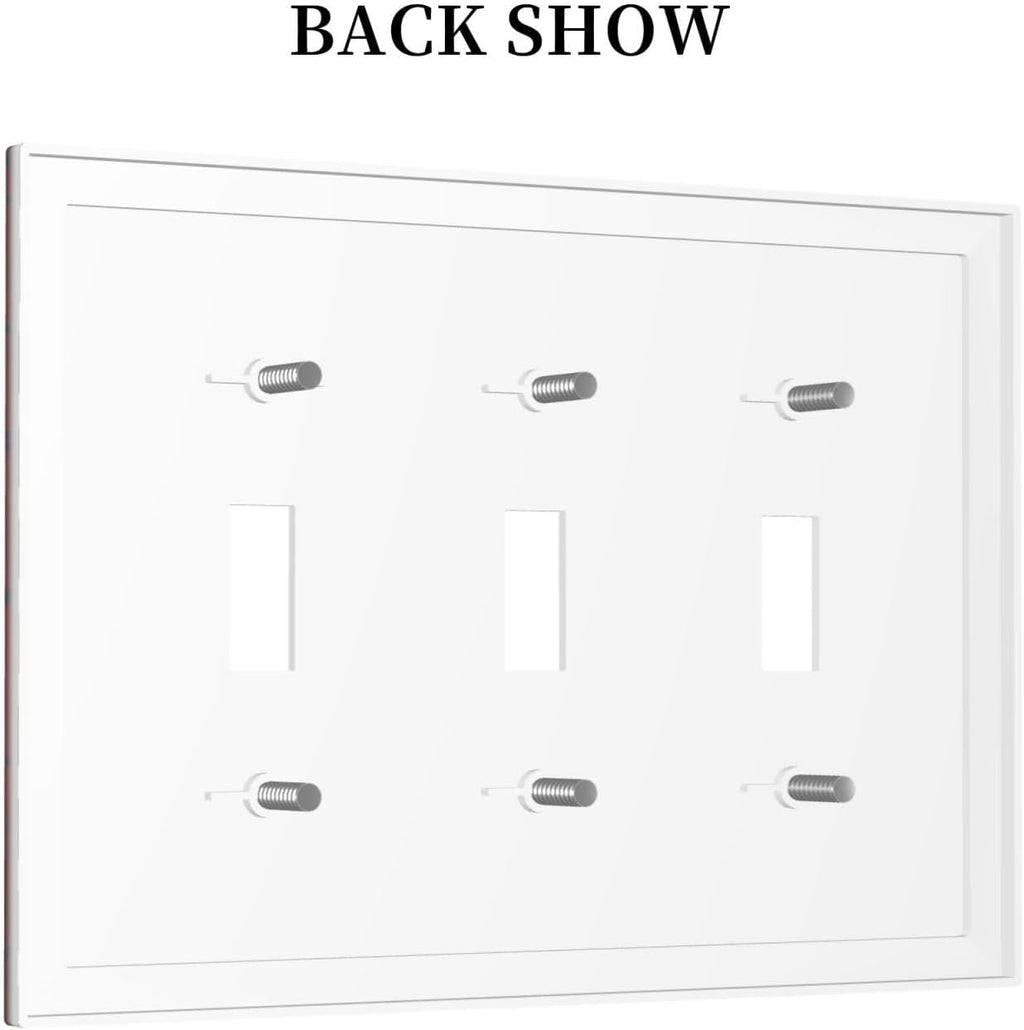 Red Spider Web Black Line Simplicity Decorative Switch Plates 3 Gang Wall Plate Triple Toggle Light Switch Cover Faceplate Electrical Wall Panels For Kids Room Home Decor