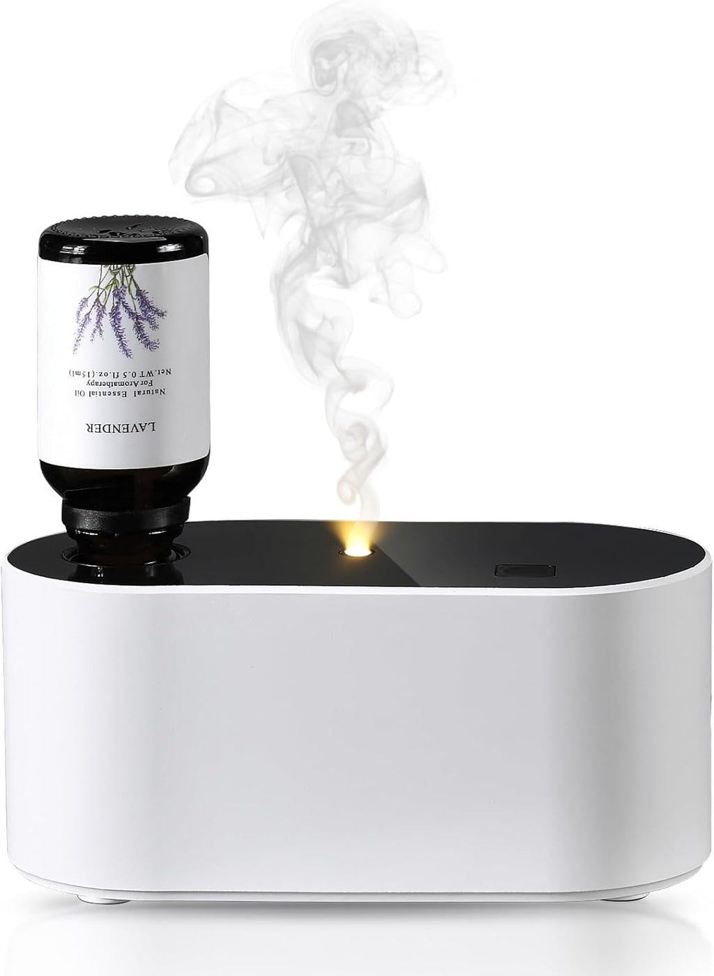 Waterless Diffuser for Essential Oil, Battery Operated Scent Air Aromatherapy Diffuser, Mini Aroma Diffusers with 3 Intermittent Mist Modes, Cycle Start for 400-700 sq.ft Home Office Bedroom