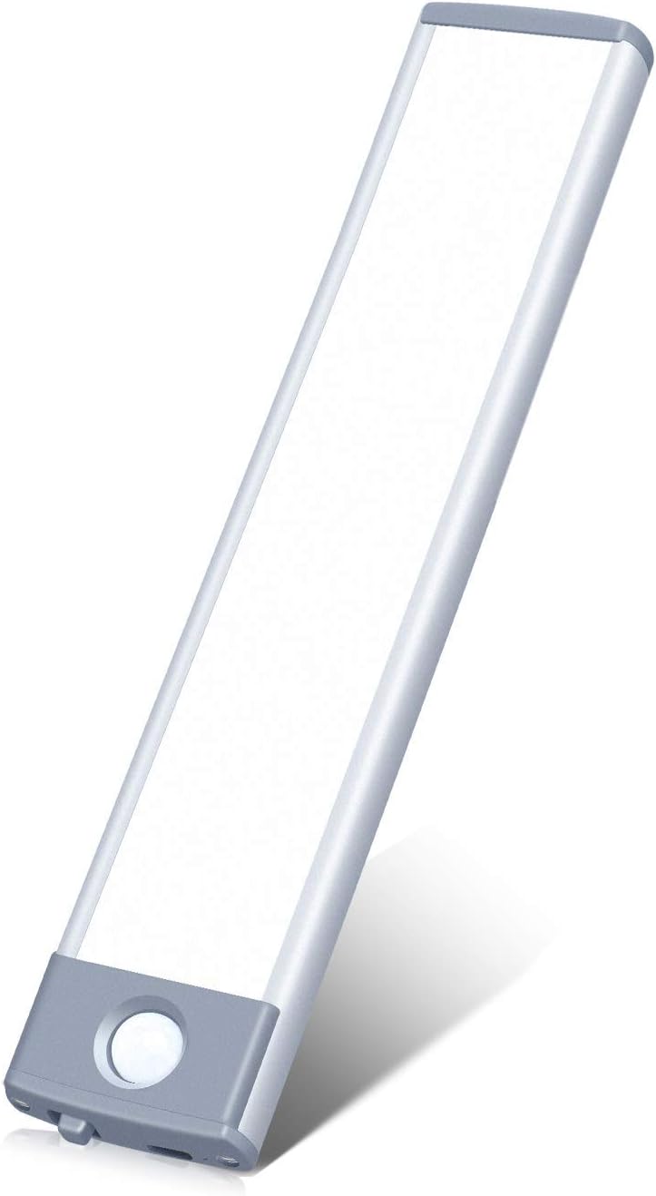PRIORARE Under Cabinet Light 30 LED Motion Sensor Closet Lighting Battery Operated, Rechargeable Ultra Thin 180lm Cabinet Lighting, Magnetic Motion Activated Light for Kitchen, Cupboard Cold White