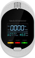 Natural Gas Detector，4-in-1 Carbon Monoxide Detectors Plug in，Combination Gas，Temperature Humidity Display，Carbon Monoxide Detectors & Gas Detector for Home，Apartment，RV