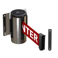 Crowd Control Warehouse - CCW Series WMB-120 Fixed Wall Mount Retractable Belt Barrier - 11 Foot, Red"Caution: DO NOT Enter" Belt with Stainless Steel Case