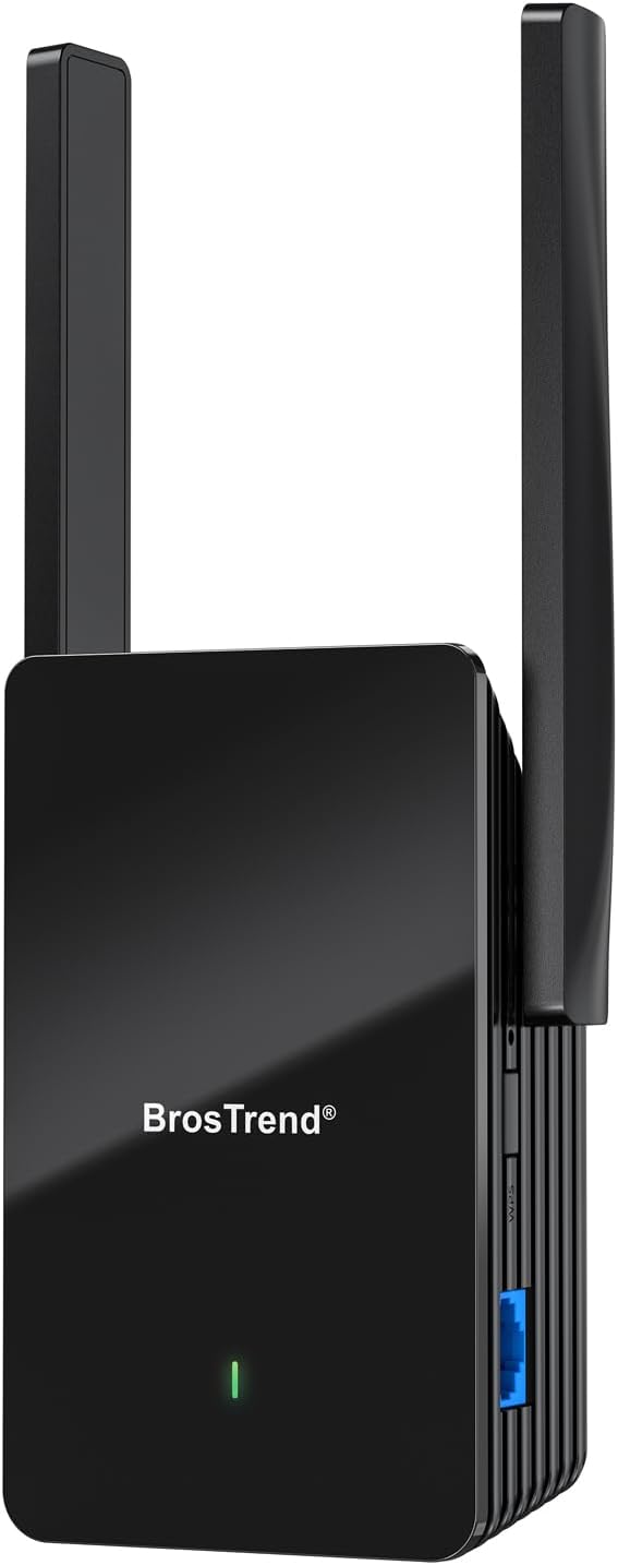 BrosTrend WiFi 6 Extender AX1500 WiFi Booster for Home WiFi Range Extender Covers Up to 2,000 sq.ft and 40 Devices, Dual Band Amplificateur WiFi with Gigabit Ethernet Port Works with Any WiFi Routers