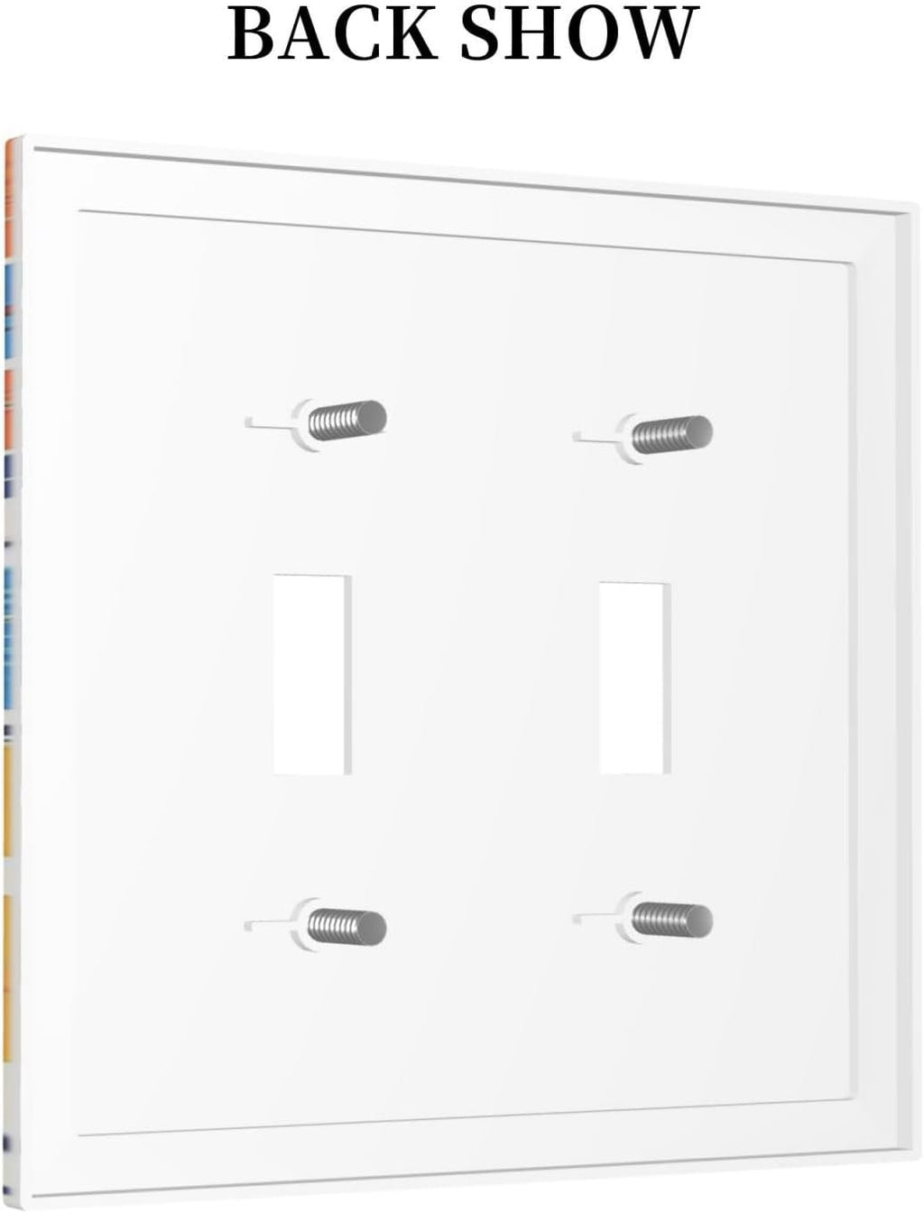 Nature Flowers Botany Plant Art Floral Decorative Switch Plates 2 Gang Double Toggle Outlet Light Switch Cover Wall Plate Electrical Faceplate for Bedroom Bathroom Decor