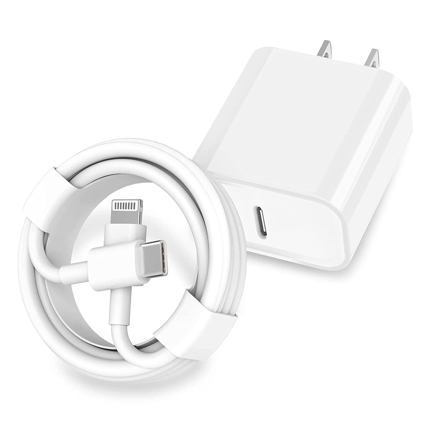 iPhone 20W USB C Fast Charger with USB C to Lightning Cable & Compatible Cord for iPhone 14/13/12/11/XS/XR/X/iPad