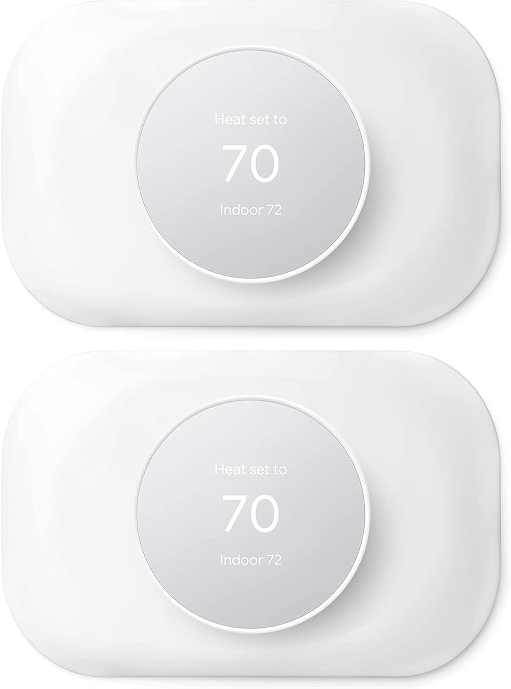 Compatible with Google Thermostat 2020 Wall Plate Cover - Petrichor Nest Thermostat Trim Kit, Made for Google Nest Thermostat 2020, Cover Imperfections Easy to Install - White（2 Pack）