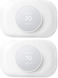 Compatible with Google Thermostat 2020 Wall Plate Cover - Petrichor Nest Thermostat Trim Kit, Made for Google Nest Thermostat 2020, Cover Imperfections Easy to Install - White（2 Pack）