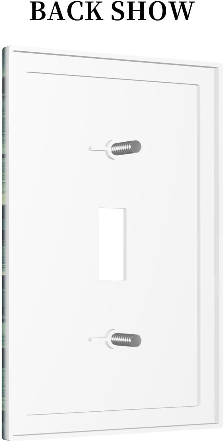 Decorative Light Switch Cover Strawberry Birds Flowers Plant Morris Floral 1 Gang Single Toggle Device Electrical Faceplate Switchplates Decorator Outlet Wall Plate for Bedroom Farmhouse