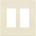 LIDER Matte Finish Decorator Switch Cover, Screwless Wall Plate, Mid-Size 2-Gang 4.88" x 4.92", Unbreakable Polycarbonate Thermoplastic, UL Listed, LSWP-32M-LA, Light Almond