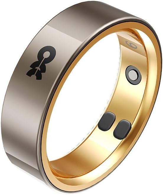 MOMAX 1-Sense Soul World’s 1st Haptic Smart Ring, AI Mood & Fitness Tracker with Touch Control, 5ATM Waterproof, No APP Subscription, Android & iOS Compatible