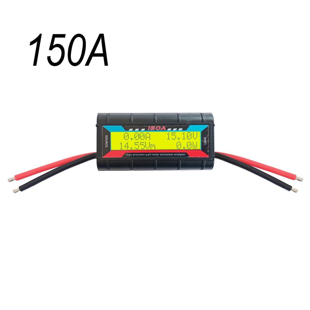 150A RC Watt Meter, High Precision Power Analyzer, DC 0-60V Volt Amp Watt Checker Tester, with Digital Yellow LCD Screen- for Voltage, Current, Power, Charge and Energy Measurement