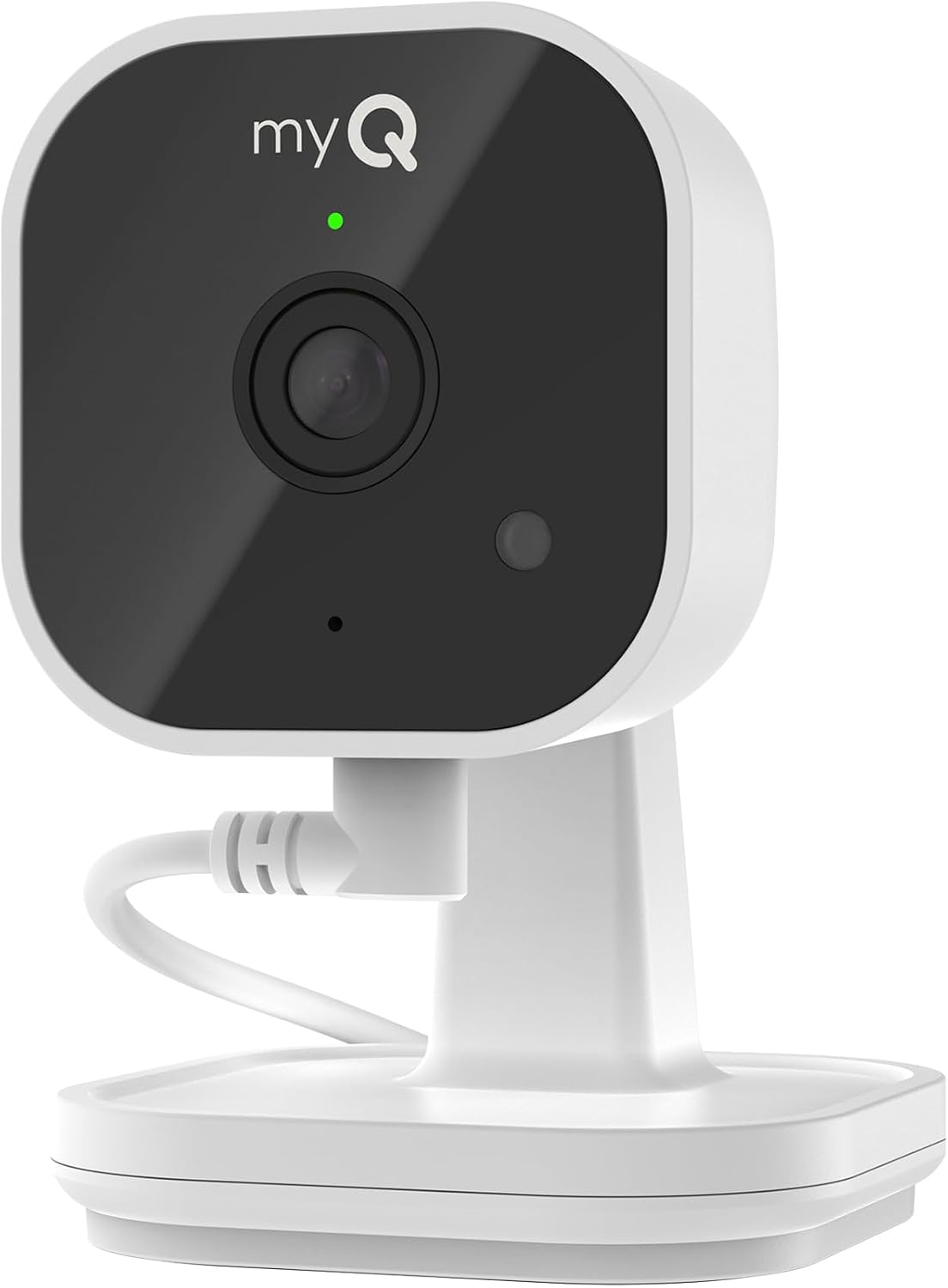 myQ Indoor Plug-in Security Camera Gen 2 – 2K Smart Wi-Fi Camera with Night Vision, Baby and Pet Monitor, Motion Detection and Alerts, 2-Way Audio & App Control