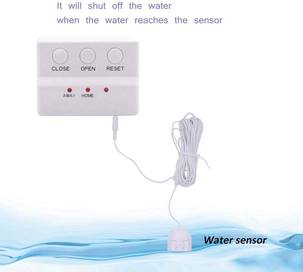 E-SDS Water Leak Detector with Shutoff Valve,Sensors and Sounds Alarm,Automatic Water Leak Shut Off Valve System,for Pipes 3/4 NPT,Flood Prevention for Laundry,Water Heaters and More