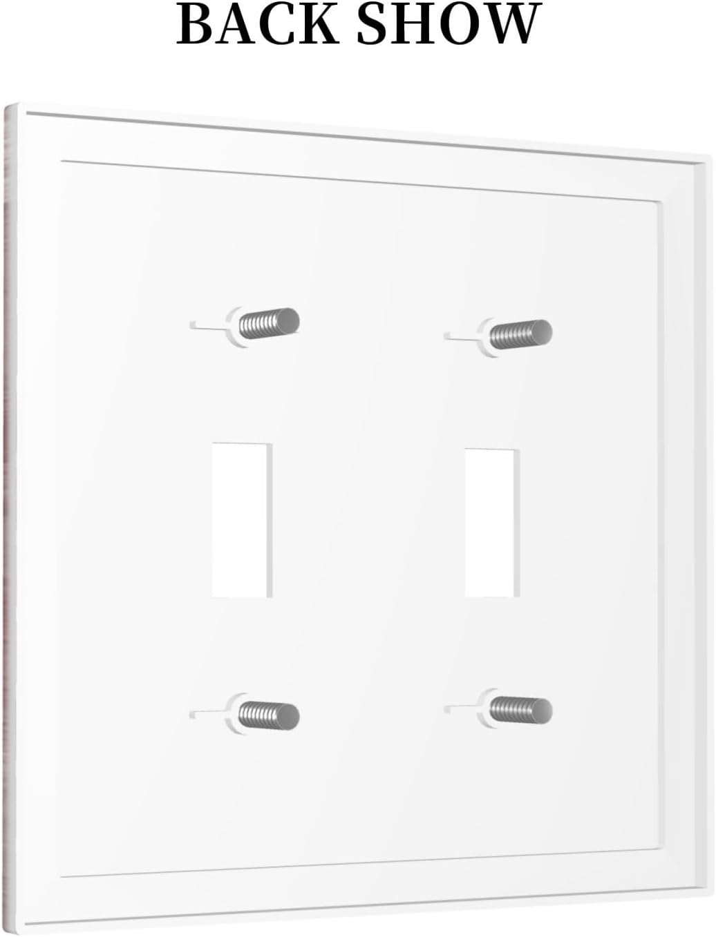 Decorative Switch Plates Pink White Daisy Butterfly Wood Grain 2 Gang Double Toggle Outlet Light Switch Cover Wall Plate Electrical Faceplate for Farmhouse Bathroom Decor