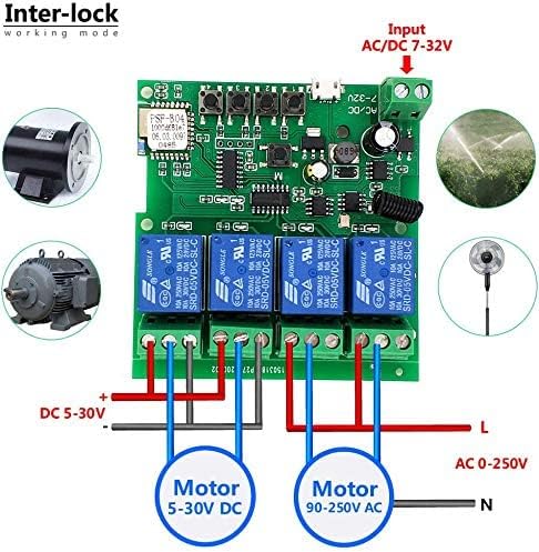 4 channelsWiFi Wireless Smart Switch Inching Self-locking Relay Module, be applied to access control Tuya SmartLife APP,DIY WIFI Garage Door Opener With 433 MHz RF remote control