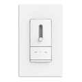 ELEGRP Slide Dimmer Switch for Dimmable LED, CFL and Incandescent Light Lamp Bulbs, Single Pole or 3-Way, Full Control with Preset, Rocker Paddle, Wall Plate Included, UL Listed (1 Pack, Matte White)
