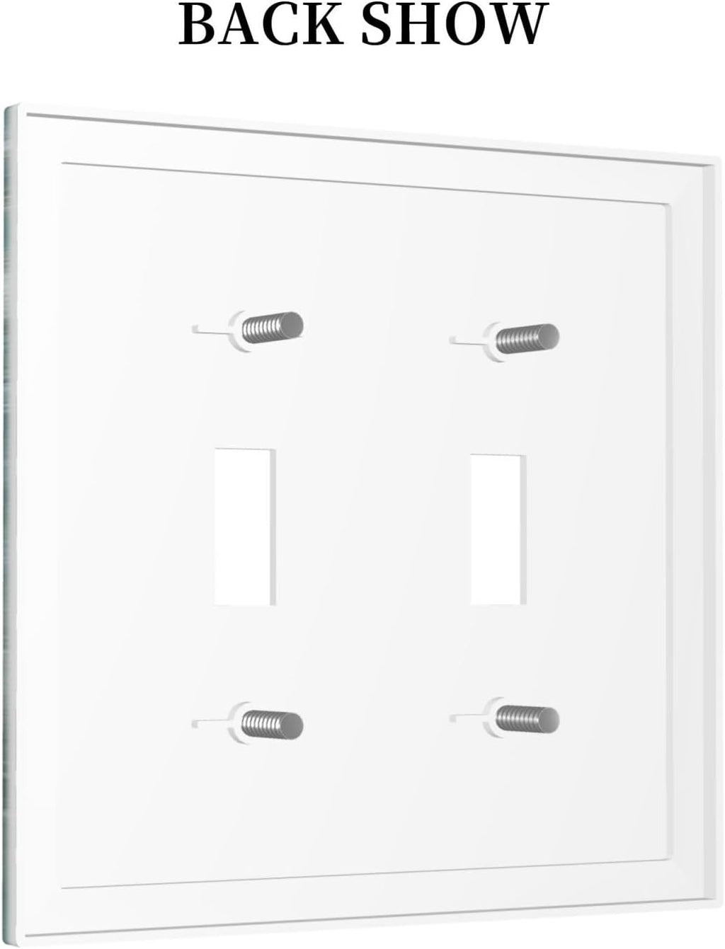 Decorative Switch Plates Rustic Teal Daisy Floral Flowers Butterfly Wood Grain 2 Gang Double Toggle Outlet Light Switch Cover Wall Plate Electrical Faceplate for Bathroom Bedroom Decor