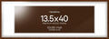 Homeforia 13.5x40 Picture Frame Brown, High End Dark Oak 13.5by40 Walnut Wood Poster Frame with Mat 10x30, 13.5 x 40 Panoramic Wooden Frames Matted to 10 x 30 Print, Tempered Glass, Wall Kit, Set of 1