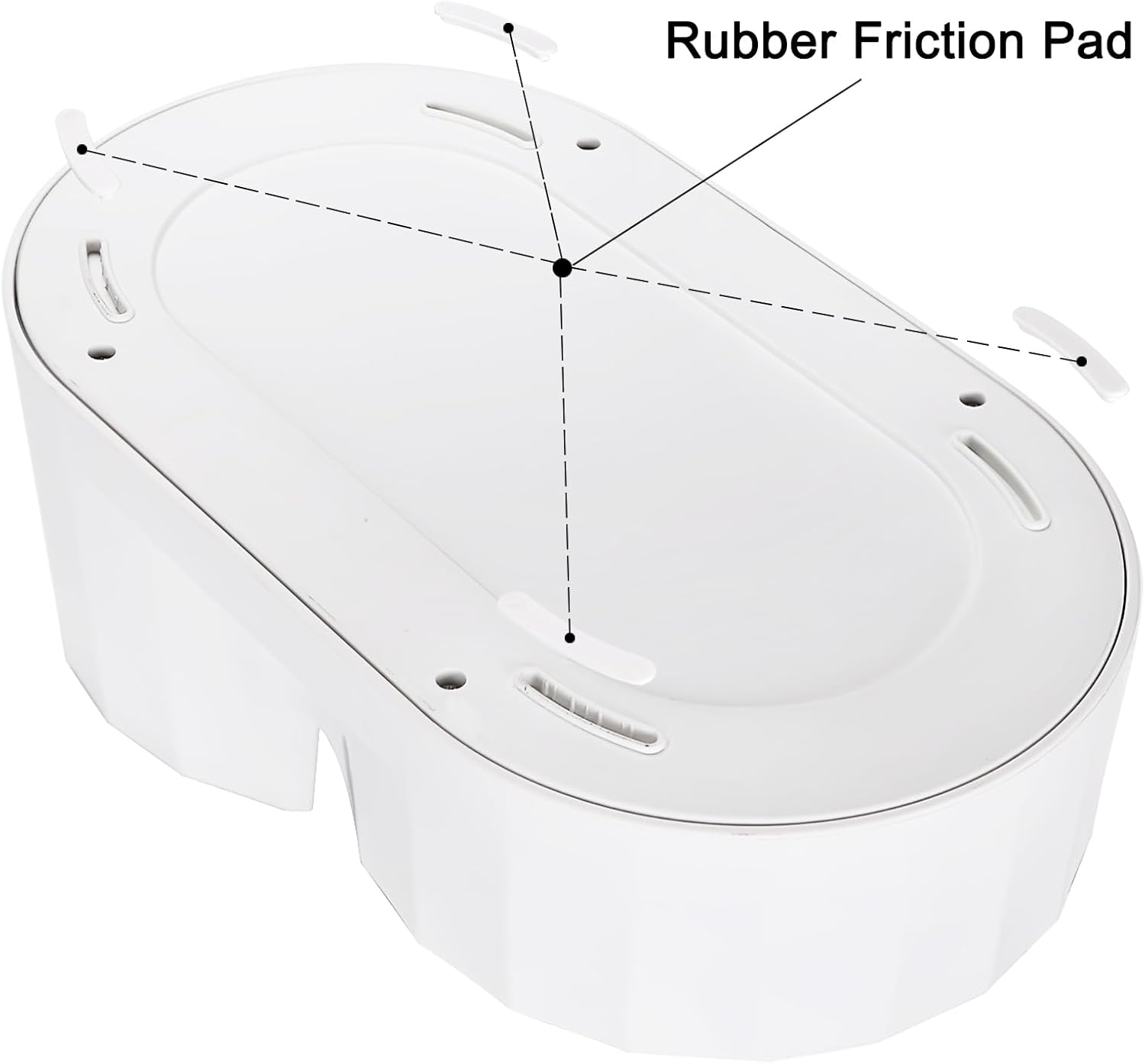 RIZZARI Gravity Water Bowl Dispenser: 4L Automatic Stainless Steel Water Feeder Without Filter - White Pet Waterer for Senior Dogs with Spine Problems - in Bedroom Garden