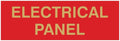 All Quality Basic Electrical Panel Sign - Fire Regulation Safety Compliance Sign - Red/Gold - Small (1 Pack)