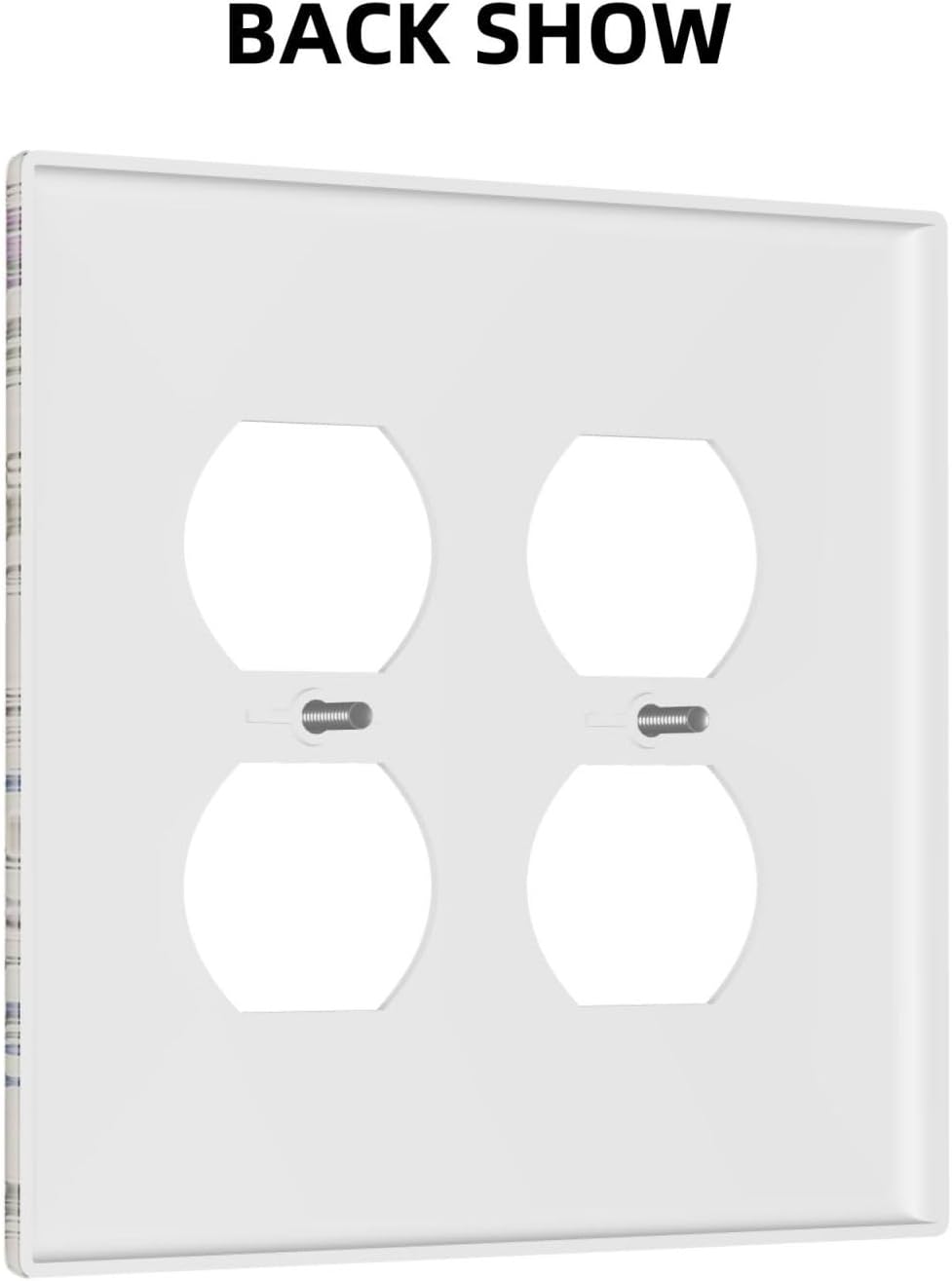 Decorative Outlet Covers Rustic Beige Wildflower Flowers 2 Gang Wall Plate Cover Double Duplex Receptacle Two Switch Light Switch Cover Plate Jumbo Dual Faceplate for Home Decor