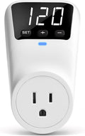 BSEED Voltage Protector Electronic Surge Protector Outlet, 1800W Wall Surge Protector for Refrigerator, TV, PC, Home Appliance, Voltage Regulator with LED Display Screen, Adjustable, 15A, 120V, 1 Pack