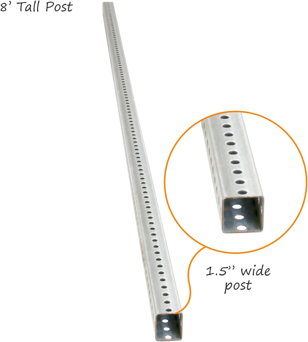 SmartSign Complete Breakaway System | Post - 8' Tall, 1.5" Wide and Base - 3' Tall, 1.75" Wide, Attachment Hardware Included