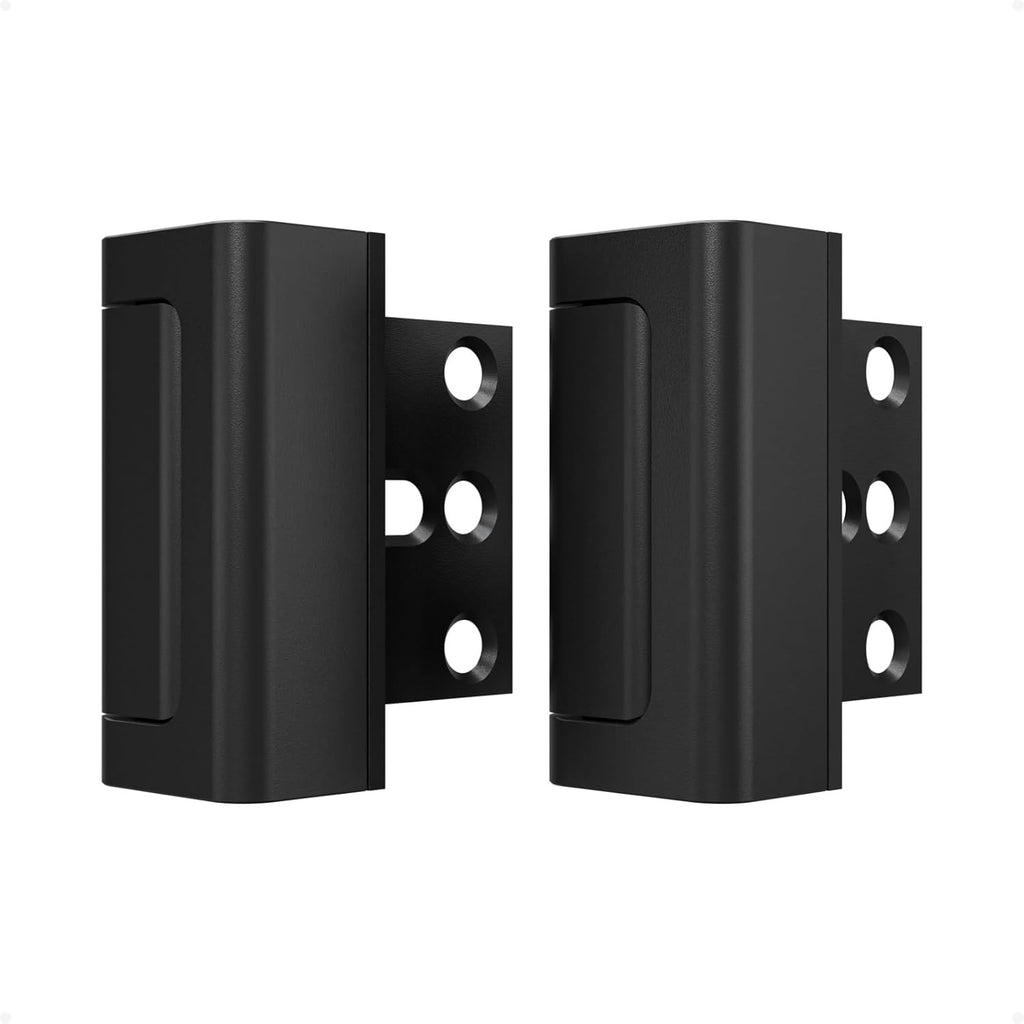 2 Pack Home Security Door Reinforcement Lock, Childproof Safety Door Lock Latch Stopper, Removable Screw-Mounted, Prevent Home Unauthorized Entry, Aluminum Construction, Withstands 800 lbs