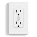 ELEGRP Smart Plug, Smart in-Wall Outlet Compatible with Alexa and Google Assistant, 2.4GHz Wi-Fi Smart Receptacle with Energy Monitoring, No Hub Required, UL Listed, White, 1 Pack